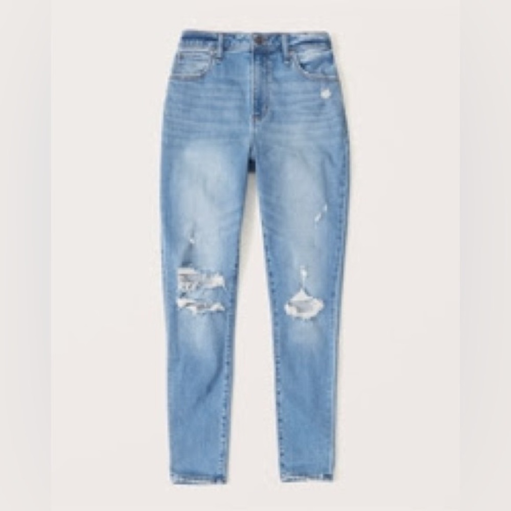Abercrombie & Fitch Curve Love High Rise Super Skinny Ankle Jeans